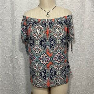 Paisley Off-Shoulder Blouse